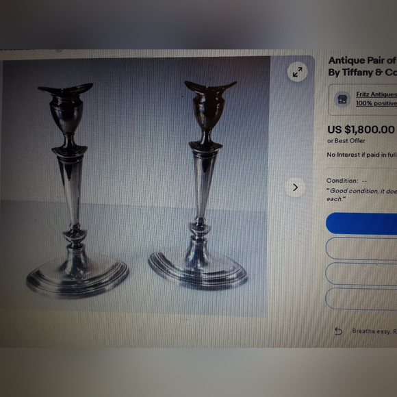 Sheffield Styled VTG Sterling Silver Plated Georgian Candlesticks - Picture 10 of 10
